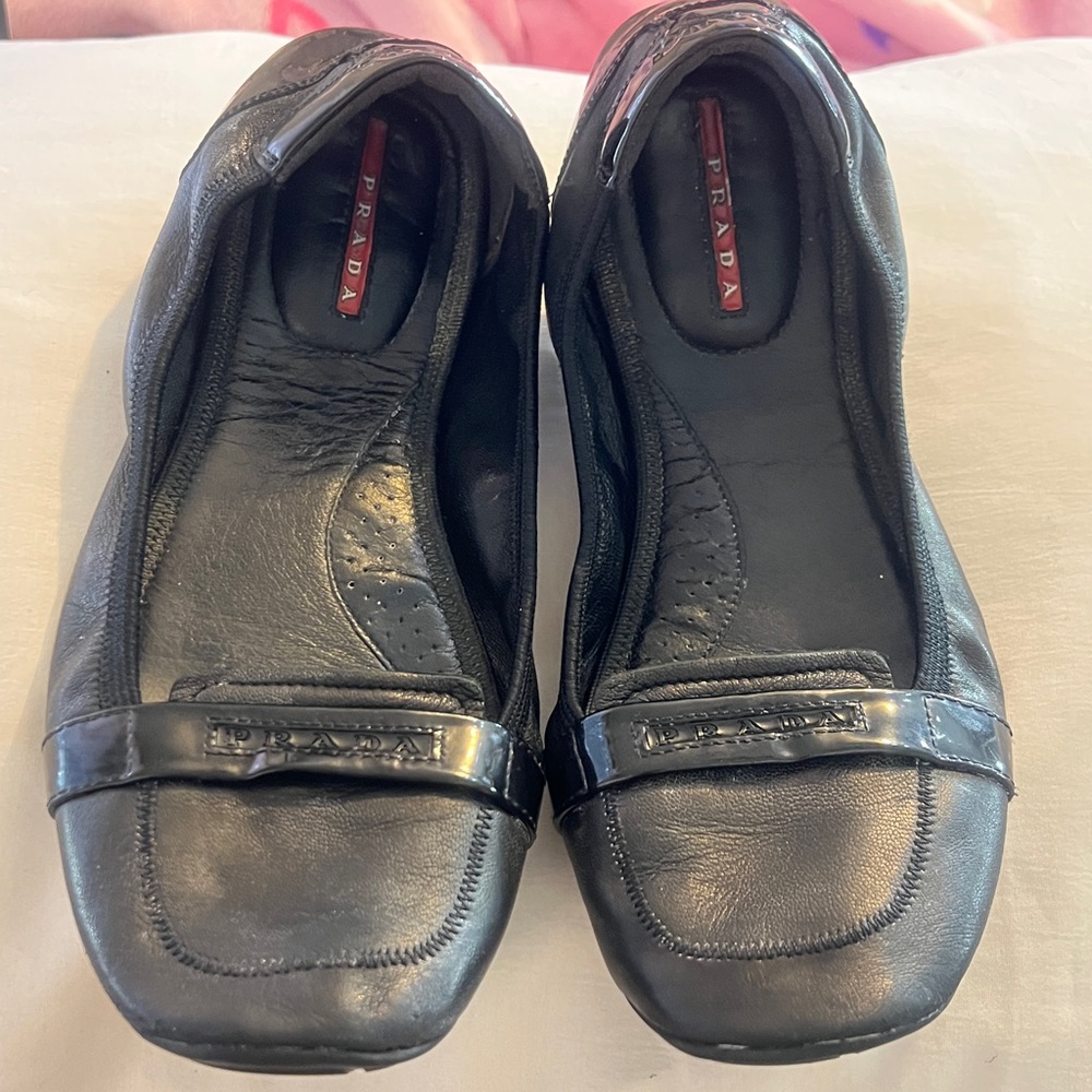 Prada  Black Leather Loafers - Picture 7 of 8